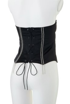 画像16: 【70%OFF】アウトレット｜M｜Black-Corset  | コルセット・ブラック・ビジュー・スワロフスキー・サテン・シルク混 | LA MUSA ラミューザラミューザ LA MUSA 輸入下着・ 高級ランジェリー   (16)