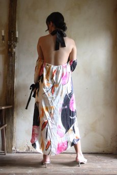 画像11: Watercolour-Flower-Dress  | ドレス・オフショルダー・ホルターネック・ウエストリボン付属・シルク混 | LA MUSA ラミューザ【サイズ交換OK】ラミューザ LA MUSA 輸入下着・ 高級ランジェリー   (11)