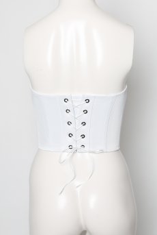 画像14: 在庫限り｜Moon-Butterfly-Corset  | コルセット・ホワイト・バタフライプリント・サテン・シルク混 | LA MUSA ラミューザ| ラミューザ LA MUSA 輸入下着・ 高級ランジェリー  （在庫限り） (14)