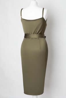 画像9: Golden-Olive-Dress  | ラップドレス・オリーブグリーン・シルク混 | LA MUSA ラミューザ| ラミューザ LA MUSA 輸入下着・ 高級ランジェリー   (9)