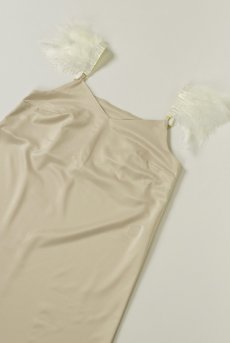 画像7: Angel-Slip-Dress-Long  | ロングドレス・ベージュ・シルク混・2way・取り替えOKな羽ストラップ付き | LA MUSA ラミューザ【サイズ交換OK】ラミューザ LA MUSA 輸入下着・ 高級ランジェリー   (7)