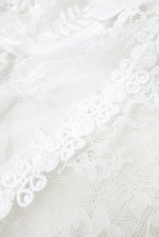 画像12: 【先行予約 10%OFF】L403-TED-WH｜透けレースのフリルボディスーツ（バッド無しハーフカップブラ一体型）｜Lace Shop｜インポートランジェリー輸入下着・ランジェリー (12)