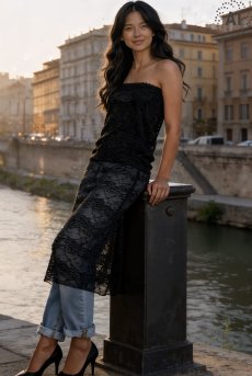 画像17: 【先行予約】お得なセット割｜L402-501｜そのまま着られるコーデセット｜総レースブラレット＆シースルートップス＆2WAYロングスカート｜3点セット｜Lace Shop｜インポートランジェリー【サイズ交換OK】輸入下着・ランジェリー (17)