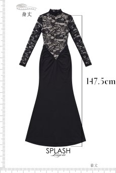 画像2: L603-LD｜ランジェリードレス（マキシ丈・長袖・マーメイドライン）｜Lace Shop｜インポートランジェリー【即日発送・サイズ交換OK】輸入下着・ランジェリー (2)