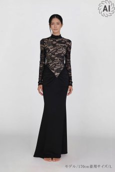 画像3: L603-LD｜ランジェリードレス（マキシ丈・長袖・マーメイドライン）｜Lace Shop｜インポートランジェリー【即日発送・サイズ交換OK】輸入下着・ランジェリー (3)
