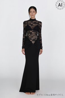 画像5: L603-LD｜ランジェリードレス（マキシ丈・長袖・マーメイドライン）｜Lace Shop｜インポートランジェリー【即日発送・サイズ交換OK】輸入下着・ランジェリー (5)
