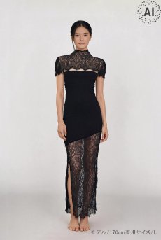画像5: L604-LD｜ベアワンピース＆レース襟 2点セット（ロング丈・ランジェリードレス）｜Lace Shop｜インポートランジェリー【即日発送・サイズ交換OK・メール便対象】輸入下着・ランジェリー (5)