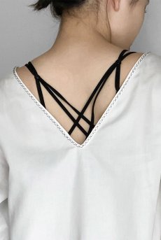 画像16: Desir Front gathers Blouse WH |トップス・ブラウス・ホワイト・コットン | Lilose リローズ【サイズ交換NG】   日本製   (16)