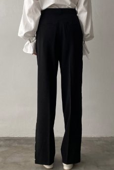 画像4: Desir Side Slit Pants BK | ボトムス・スリットパンツ・ブラック | Lilose リローズ【サイズ交換NG】   日本製   (4)