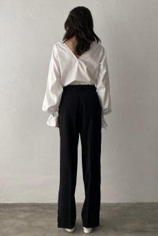 画像6: Desir Side Slit Pants BK | ボトムス・スリットパンツ・ブラック | Lilose リローズ【サイズ交換NG】   日本製   (6)