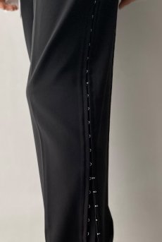 画像10: Desir Side Slit Pants BK | ボトムス・スリットパンツ・ブラック | Lilose リローズ【サイズ交換NG】   日本製   (10)