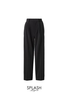 画像1: Desir Side Slit Pants BK | ボトムス・スリットパンツ・ブラック | Lilose リローズ【サイズ交換NG】   日本製   (1)