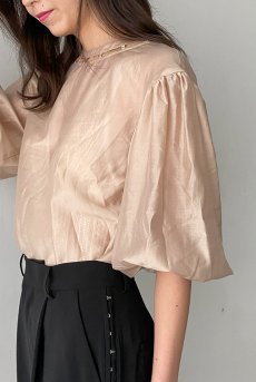 画像15: 【30%OFF】Desir See through Blous BG |トップス・ブラウス・ベージュ | Lilose リローズ【サイズ交換NG・クーポン割引対象外】  日本製   (15)