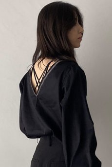 画像23: Desir String Bralette BK | ブラレット・ノンパテッドブラ・レース・パッド用ポケット付き・ブラック | Lilose リローズ【サイズ交換NG・クーポン割引対象外・メール便対象】  日本製   (23)