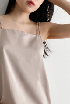 画像5: Cedar Satin Camisole BG | スリップ・キャミソール・ベージュ | Lilose リローズ【サイズ交換NG】   日本製   (5)