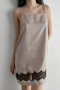 画像9: Cedar Satin Camisole BG | スリップ・キャミソール・ベージュ | Lilose リローズ【サイズ交換NG】   日本製   (9)