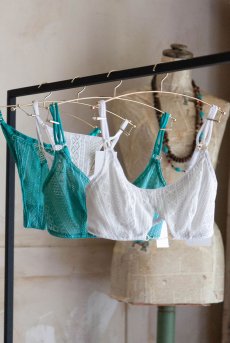 画像25: Valley Lace Baundeau Brassiere EG| ブラジャー・ノンパテッドブラ・レース・パッド用ポケット付き・エメラルドグリーン | Lilose リローズ【サイズ交換NG】   日本製   (25)