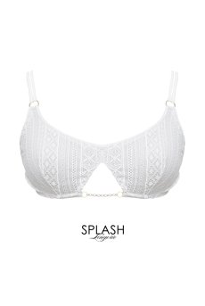 画像1: Valley Lace Baundeau Brassiere WH| ブラジャー・ノンパテッドブラ・レース・パッド用ポケット付き・ホワイト | Lilose リローズ【サイズ交換NG・クーポン割引対象外・メール便対象】  日本製   (1)