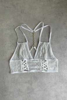 画像14: Vally Chain Bralette WH|ブラレット・ノンパテッドブラ・レース・ホワイト | Lilose リローズ【サイズ交換NG】   日本製   (14)