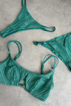 画像10: Valley Lace Brazilian Shorts EG|ショーツ・レース・エメラルドグリーン | Lilose リローズ【サイズ交換NG】※メール便対象   日本製   (10)