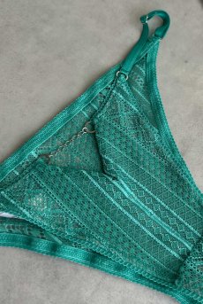 画像14: Valley Lace Brazilian Shorts EG|ショーツ・レース・エメラルドグリーン | Lilose リローズ【サイズ交換NG】※メール便対象   日本製   (14)