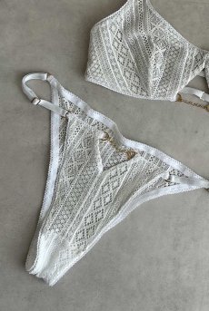 画像12: Valley Lace Brazilian Shorts WH|ショーツ・レース・ホワイト| Lilose リローズ【サイズ交換NG】 ※メール便対象  日本製   (12)