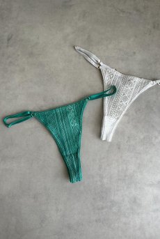 画像14: Valley Lace Thong EG|タンガ・レース・エメラルドグリーン | Lilose リローズ【サイズ交換NG】※メール便対象   日本製   (14)