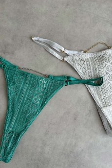 画像15: Valley Lace Thong EG|タンガ・レース・エメラルドグリーン | Lilose リローズ【サイズ交換NG】※メール便対象   日本製   (15)