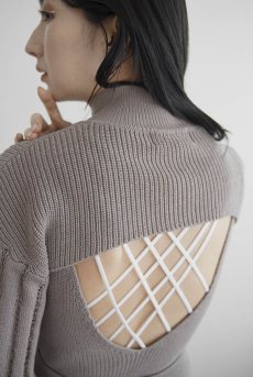 画像18: Gambit Knit Ensemble |トップス・ニットアンサンブル・グレージュ | Lilose リローズ【サイズ交換NG】   日本製   (18)