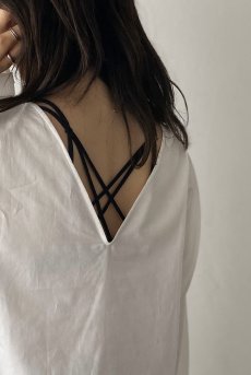 画像7: Desir Front gathers Blouse Basic WH |トップス・ブラウス・ホワイト・コットン | Lilose リローズ【サイズ交換NG・クーポン割引対象外】  日本製   (7)