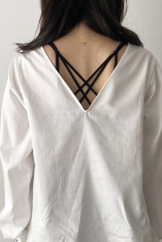 画像5: Desir Front gathers Blouse Basic WH |トップス・ブラウス・ホワイト・コットン | Lilose リローズ【サイズ交換NG・クーポン割引対象外】  日本製   (5)