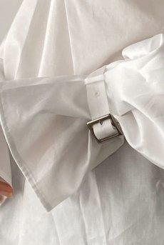 画像16: Desir Front gathers Blouse Basic WH |トップス・ブラウス・ホワイト・コットン | Lilose リローズ【サイズ交換NG・クーポン割引対象外】  日本製   (16)