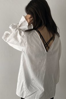 画像4: Desir Front gathers Blouse Basic WH |トップス・ブラウス・ホワイト・コットン | Lilose リローズ【サイズ交換NG・クーポン割引対象外】  日本製   (4)