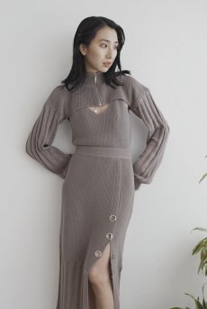 画像9: Gambit Knit Ensemble |トップス・ニットアンサンブル・グレージュ | Lilose リローズ【サイズ交換NG】   日本製   (9)