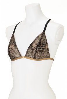 画像5: 在庫限り｜Lace Weekend Set Black High  | ノンワイヤーブラ＆ショーツセット・フロントホック・Tバック・ブラック・クロコダイル柄・ポーチ付き | maimia マイミア【サイズ交換NG・クーポン割引対象外】 日本製・高級ランジェリー   (5)