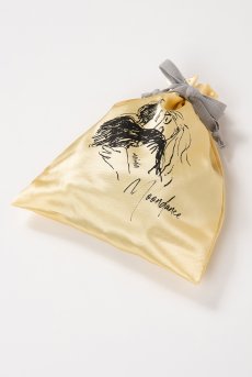 画像18: 在庫限り｜Lace Weekend Set Eclipse | ノンワイヤーブラ＆ショーツセット・フロントホック・Tバック・イエロー・ゴールド・ポーチ付き | maimia マイミア【サイズ交換NG】 日本製・高級ランジェリー   (18)