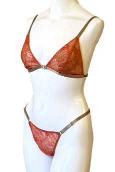 画像8: Candy Weekend Set  ORANGE ADE | ノンワイヤーブラ＆ショーツセット・フロントホック・Tバック・国産ウォッシャブルレース・オレンジ・ポーチ付き | maimia マイミア【サイズ交換NG・クーポン割引対象外】 日本製・高級ランジェリー   (8)