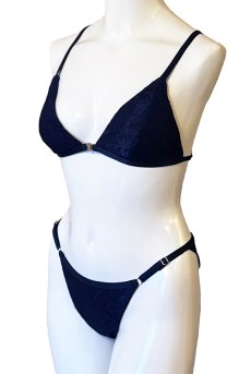 画像8: LACE CRUIISNG SET | ノンワイヤーブラ＆ショーツセット・スイムウェア兼用２WAY・ネイビー・ポーチ付き | maimia マイミア【サイズ交換NG・クーポン割引対象外】 日本製・高級ランジェリー   (8)
