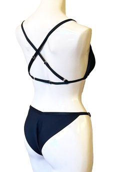 画像9: LACE CRUIISNG SET | ノンワイヤーブラ＆ショーツセット・スイムウェア兼用２WAY・ネイビー・ポーチ付き | maimia マイミア【サイズ交換NG・クーポン割引対象外】 日本製・高級ランジェリー   (9)