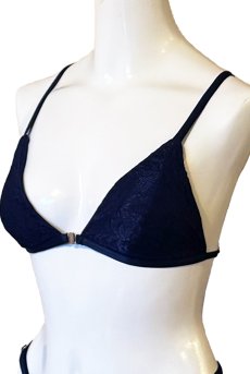 画像10: LACE CRUIISNG SET | ノンワイヤーブラ＆ショーツセット・スイムウェア兼用２WAY・ネイビー・ポーチ付き | maimia マイミア【サイズ交換NG・クーポン割引対象外】 日本製・高級ランジェリー   (10)