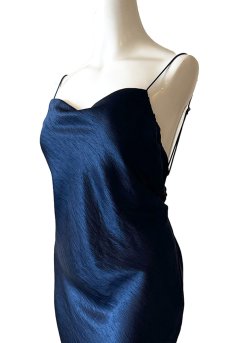 画像4: GARDEN DRESS  | ドレス・カップ付き・ネイビー・バックオープン | maimia マイミア【サイズ交換NG・クーポン割引対象外】 日本製・高級ランジェリー   (4)