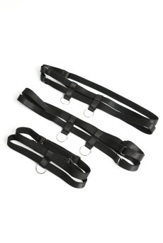 画像21: M523-SET｜オープンブラ＆シースルーパンティ＆チョーカー＆レッグバンド 豪華4点セット（ボンテージ風）｜Muse Line｜インポートランジェリー【即日発送】輸入下着・ランジェリー (21)