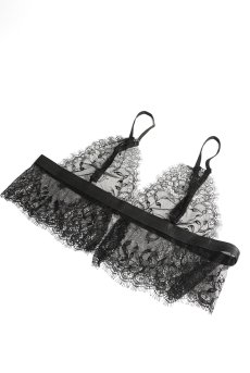 画像11: M524-SET｜ノンワイヤーブラ・パンティ・ガーターバンド・シースルーガウン 豪華4点セット（アイラッシュレース）｜Muse Line｜インポートランジェリー【即日発送】輸入下着・ランジェリー (11)
