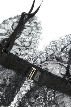 画像15: M524-SET｜ノンワイヤーブラ・パンティ・ガーターバンド・シースルーガウン 豪華4点セット（アイラッシュレース）｜Muse Line｜インポートランジェリー【即日発送】輸入下着・ランジェリー (15)