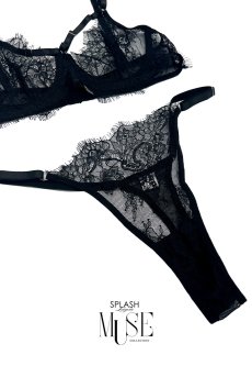 画像11: Luna 3-pcs set｜ブラ＆ガーターベルト＆Tバック＆レッグバンド4点セット（ワイヤー入り・アイラッシュレース）｜Muse Line｜インポートSexyランジェリー【即日発送・サイズ交換NG・メール便対象】輸入下着・ランジェリー   (11)