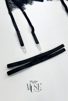 画像20: Luna 3-pcs set｜ブラ＆ガーターベルト＆Tバック＆レッグバンド4点セット（ワイヤー入り・アイラッシュレース）｜Muse Line｜インポートSexyランジェリー【即日発送・サイズ交換NG・メール便対象】輸入下着・ランジェリー   (20)