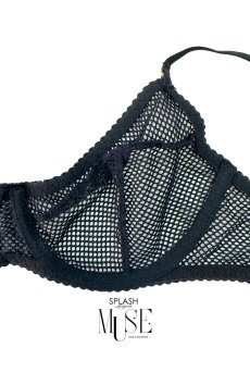 画像9: Selene 3-pcs set｜ブラ＆ガーターベルト付きオープンスカート＆Tバック3点セット（ワイヤー入り・シースルー・フィッシュネット）｜Muse Line｜インポートSexyランジェリー【即日発送・サイズ交換NG・メール便対象】輸入下着・ランジェリー   (9)