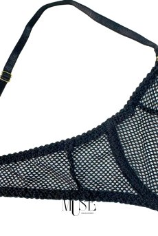 画像10: Selene 3-pcs set｜ブラ＆ガーターベルト付きオープンスカート＆Tバック3点セット（ワイヤー入り・シースルー・フィッシュネット）｜Muse Line｜インポートSexyランジェリー【即日発送・サイズ交換NG・メール便対象】輸入下着・ランジェリー   (10)