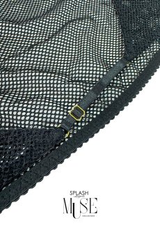 画像17: Selene 3-pcs set｜ブラ＆ガーターベルト付きオープンスカート＆Tバック3点セット（ワイヤー入り・シースルー・フィッシュネット）｜Muse Line｜インポートSexyランジェリー【即日発送・サイズ交換NG・メール便対象】輸入下着・ランジェリー   (17)