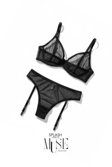 画像7: Astarte 4-pcs set｜シースルーブラ＆スカート＆ガーターベルト付きショーツ＆ガーターバンド4点セット｜Muse Line｜インポートSexyランジェリー【即日発送・サイズ交換NG・メール便対象】輸入下着・ランジェリー   (7)